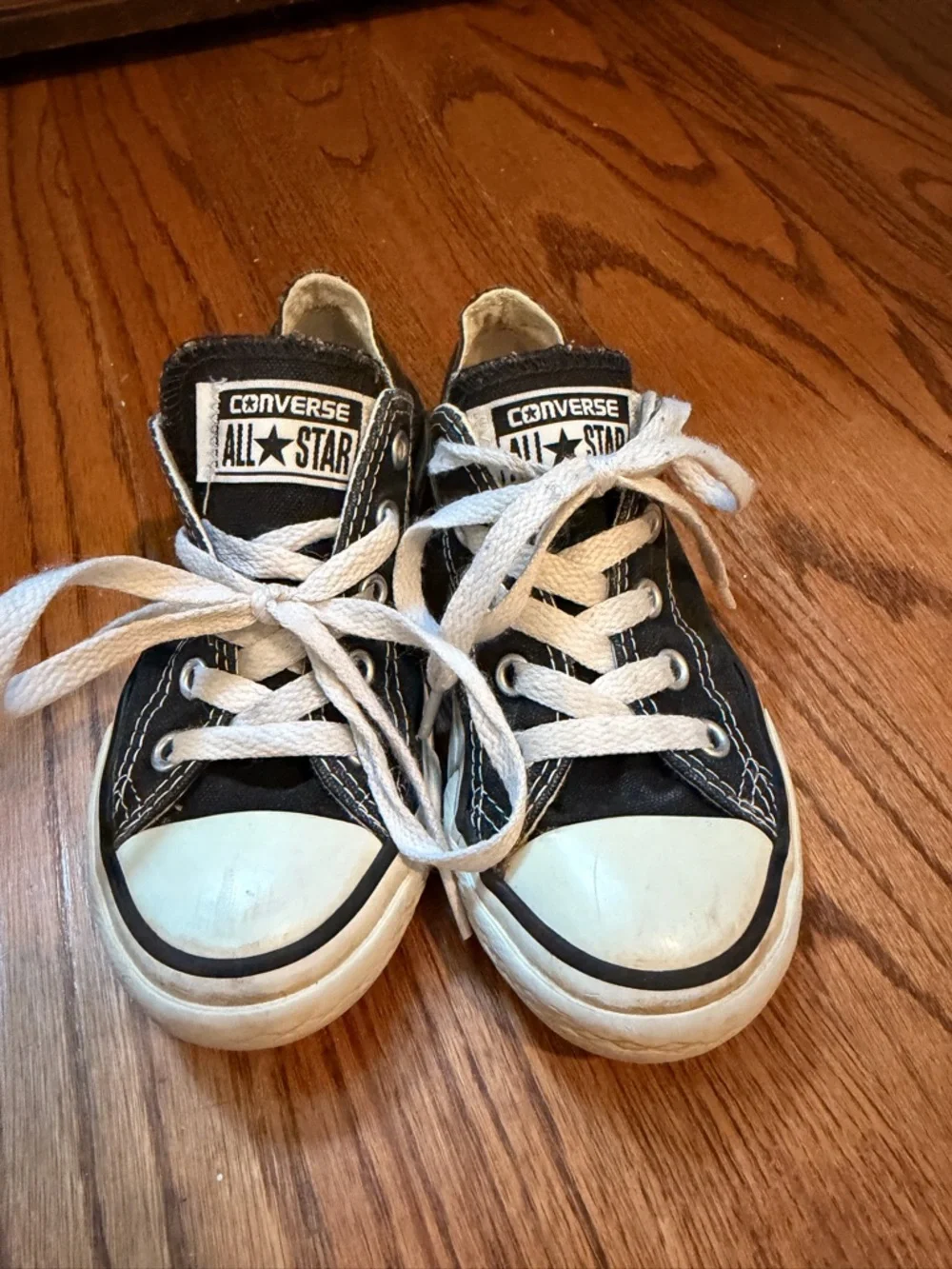Converse Kids Black and White Low Top Sneakers
